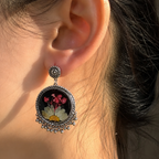 Fancy Antique Gold Earrings for Women 2 Pcs