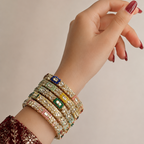 Multicolored Kundan Kara Bangles Set of 4