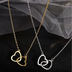 Golden Heart Necklace for Girls Daily Wear