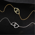 Golden Heart Necklace for Girls Daily Wear