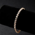 Silver Kara Bangle with Crystal Detail for Women