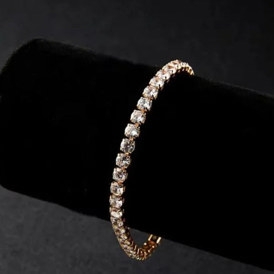 Silver Kara Bangle with Crystal Detail for Women