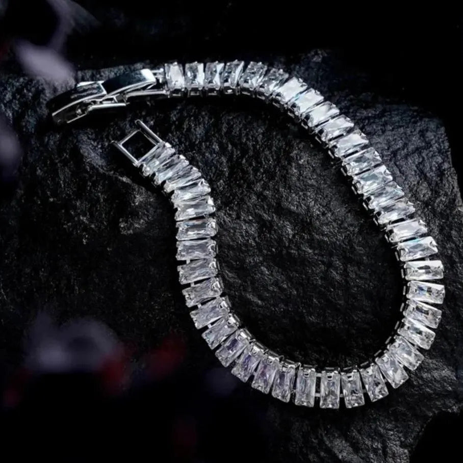 Silver Sparkling Korean Chain Bracelet for Women