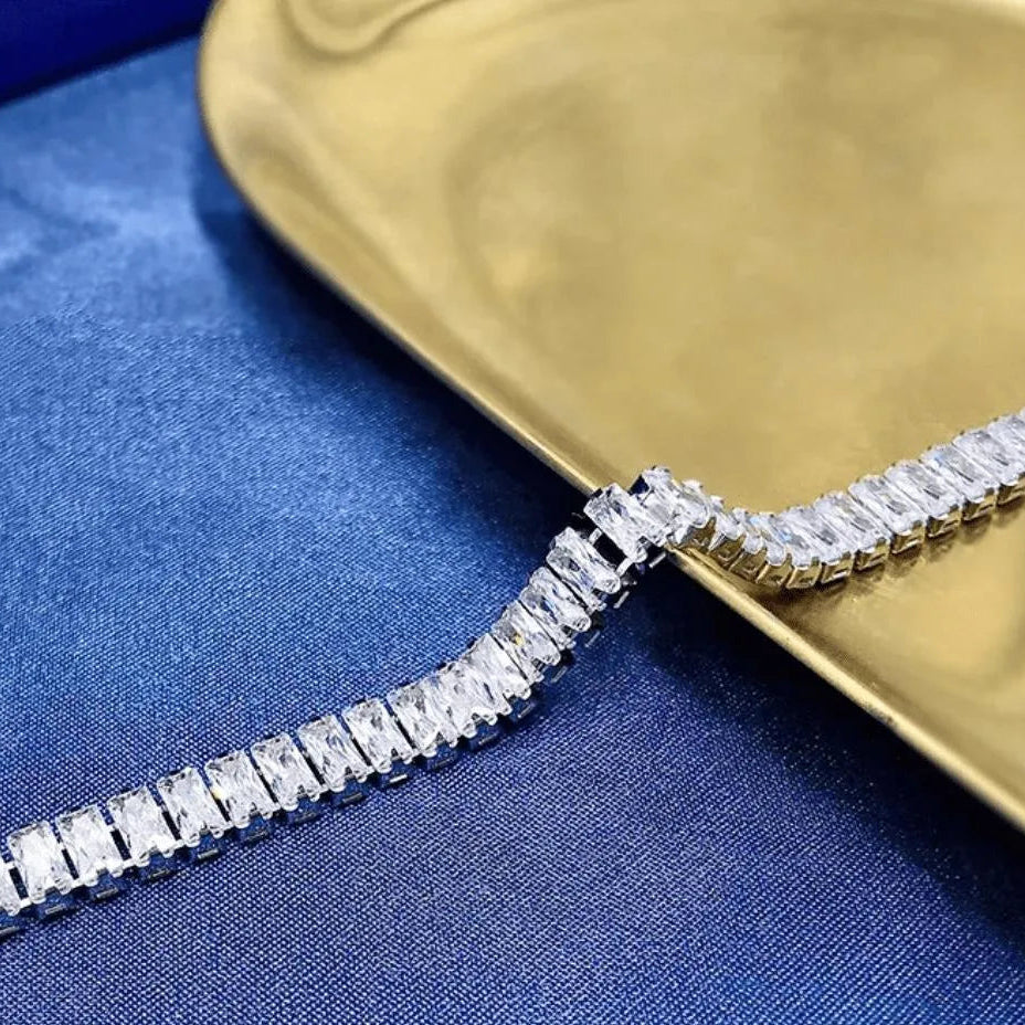 Silver Sparkling Korean Chain Bracelet for Women