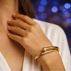 Antique Gold Plated Kara Bracelet for Women