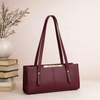 Girl's Brown Leather Top Handle Bag