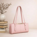 Girl's Brown Leather Top Handle Bag