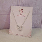 Silver Ring Pendant for Women, Adjustable Chain, Tarnish-Free, Gifting Pack