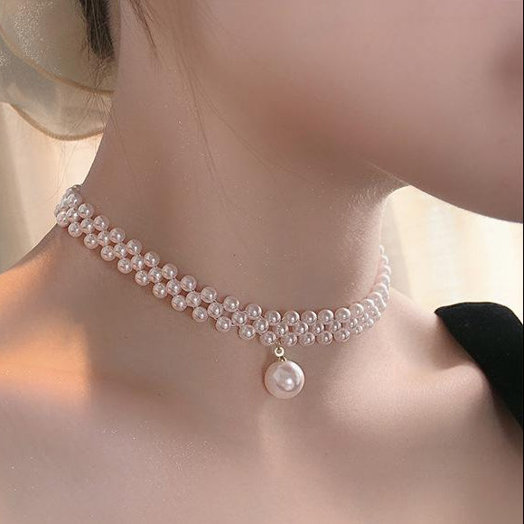 White Pearl Choker Adjustable for Women Pakistan