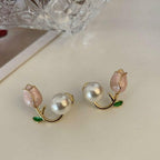 Golden Flower Earrings for Women, Lightweight & Durable