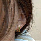 Square Ear Loppers Golden Plated Lightweight Daily Wear