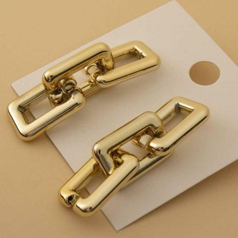 Golden Chain Earrings for Women Daily Wear Luxury