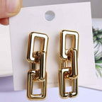 Golden Chain Earrings for Women Daily Wear Luxury