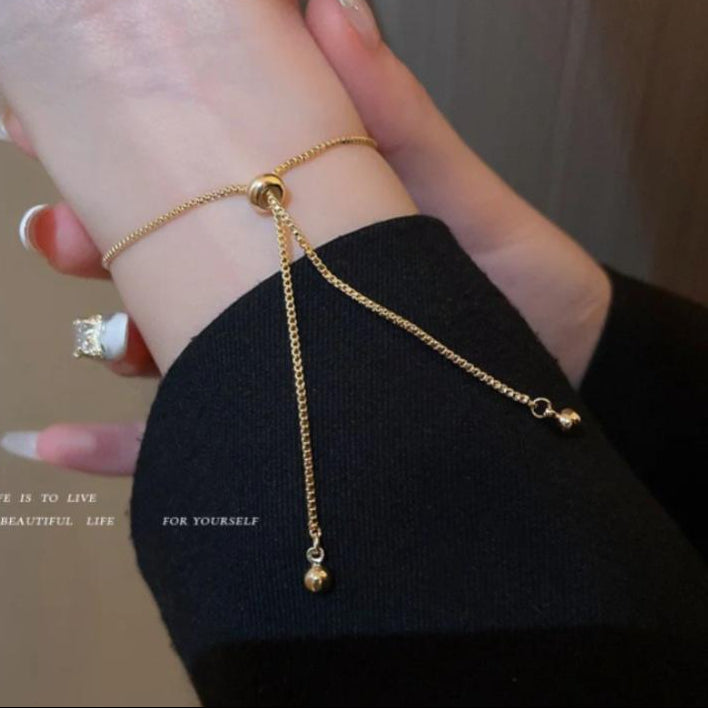 Gold Plated Flower Charm Bracelet for Women