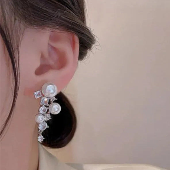 Silver Plated Pearl Earrings for Women