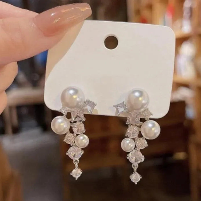 Silver Plated Pearl Earrings for Women