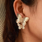 Butterfly Gold Plated Earrings for Women