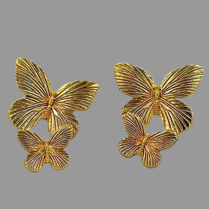 Butterfly Gold Plated Earrings for Women