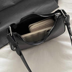 White Crescent Shaped Shoulder Bag with Bow Detail
