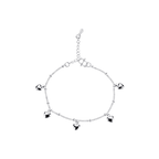 Silver Heart Anklet for Girls Minimalist Jewelry