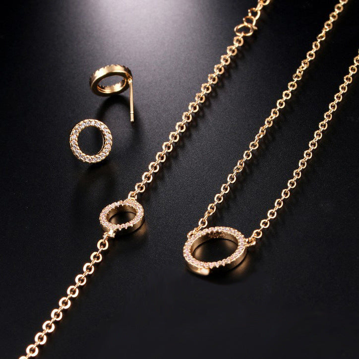 Gold Plated Jewelry Set for Weddings & Parties