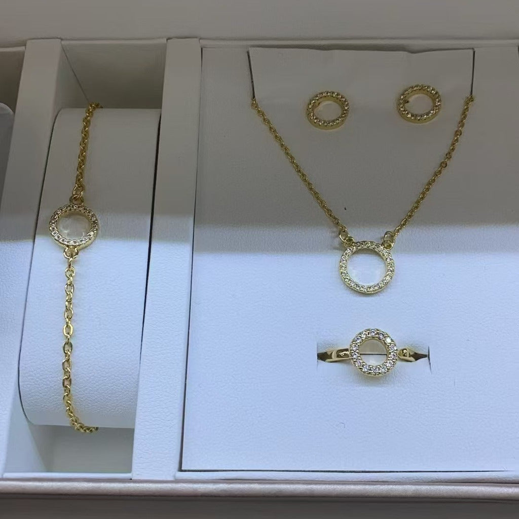 Gold Plated Jewelry Set for Weddings & Parties