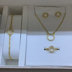 Gold Plated Jewelry Set for Weddings & Parties