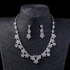 Pakistani Bridal Crown Necklace Earrings Set with Rhinestones